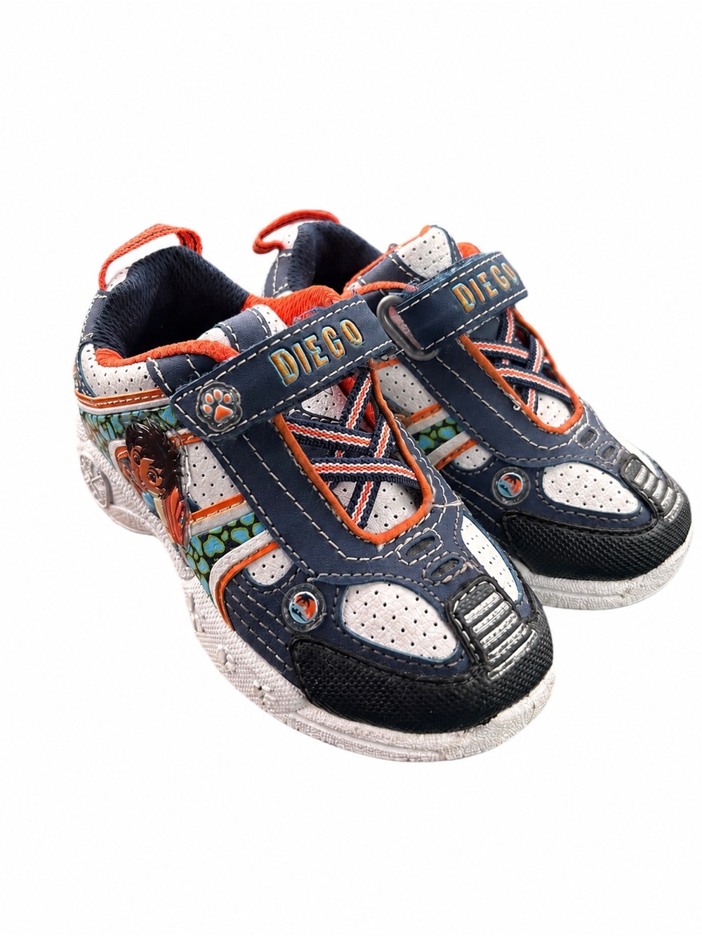🎉 Diego Navy and Orange Sneakers